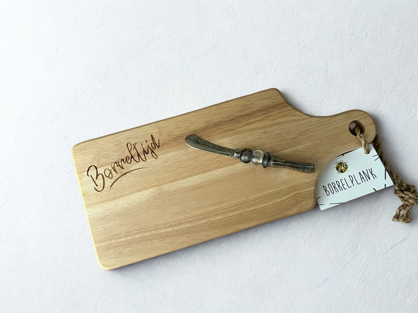 Borrelplank 'Borreltijd' lengte 36 cm.