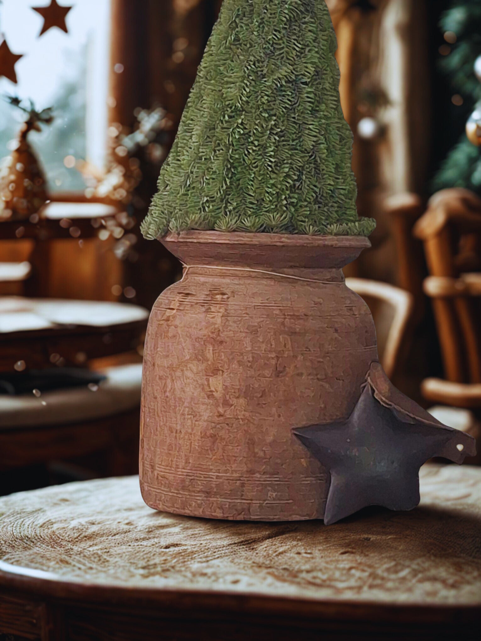 Nepalese pot / kruik / vaas XL 35 cm hoog