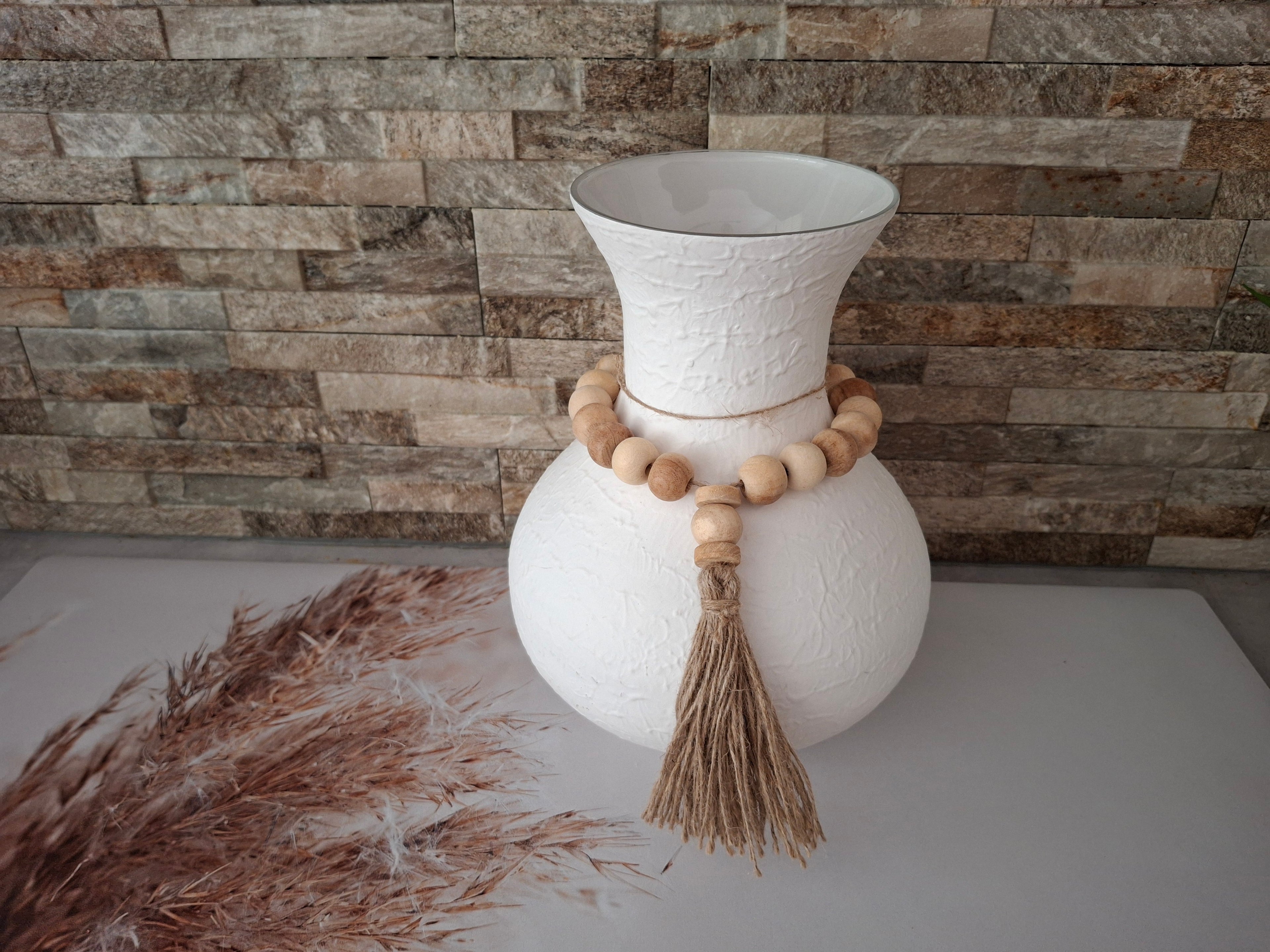 Vaas Ibiza glas, hoogte 28 cm.