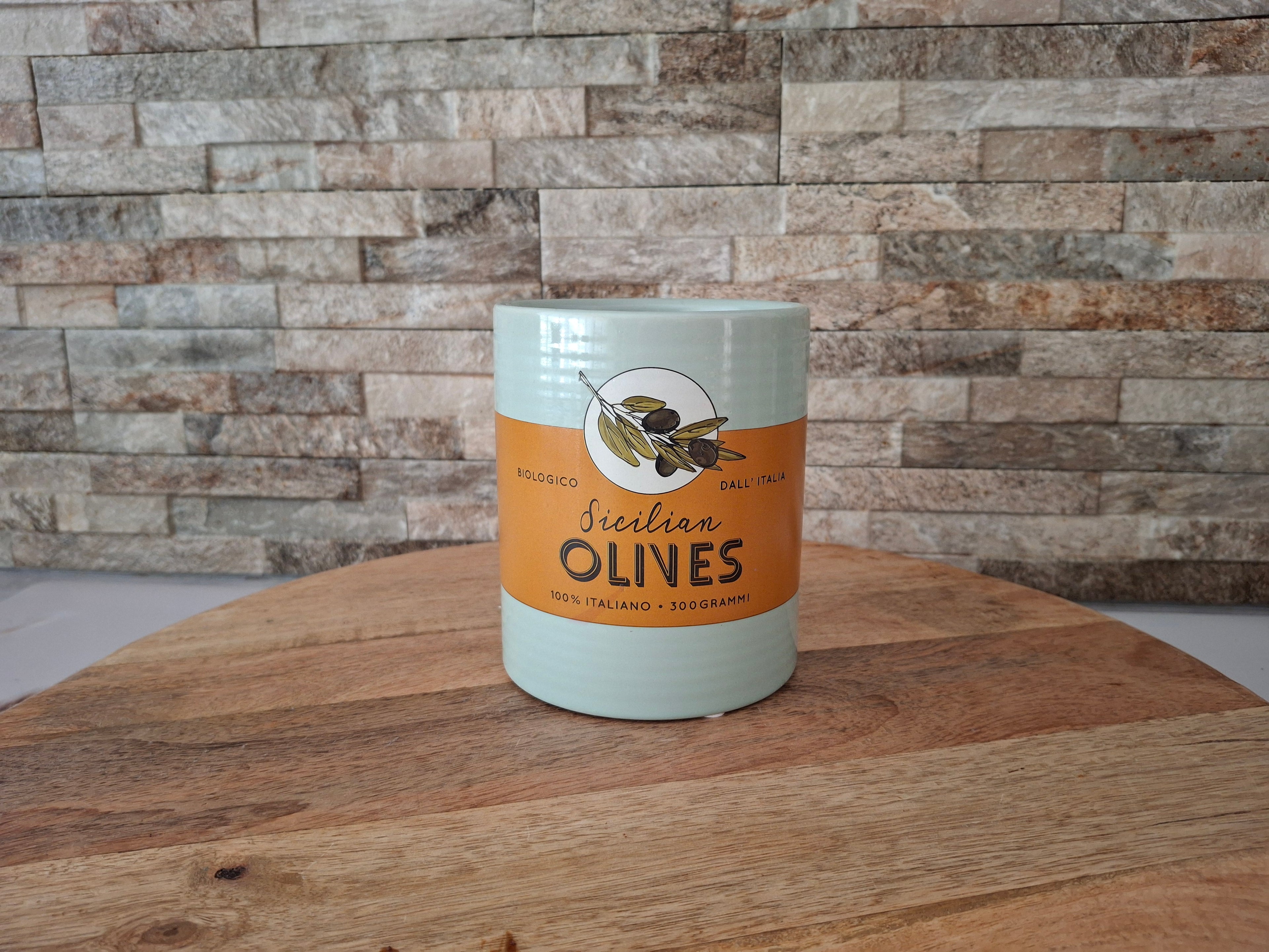 Pot Olives blauw Ø 11 cm, 14 cm hoog