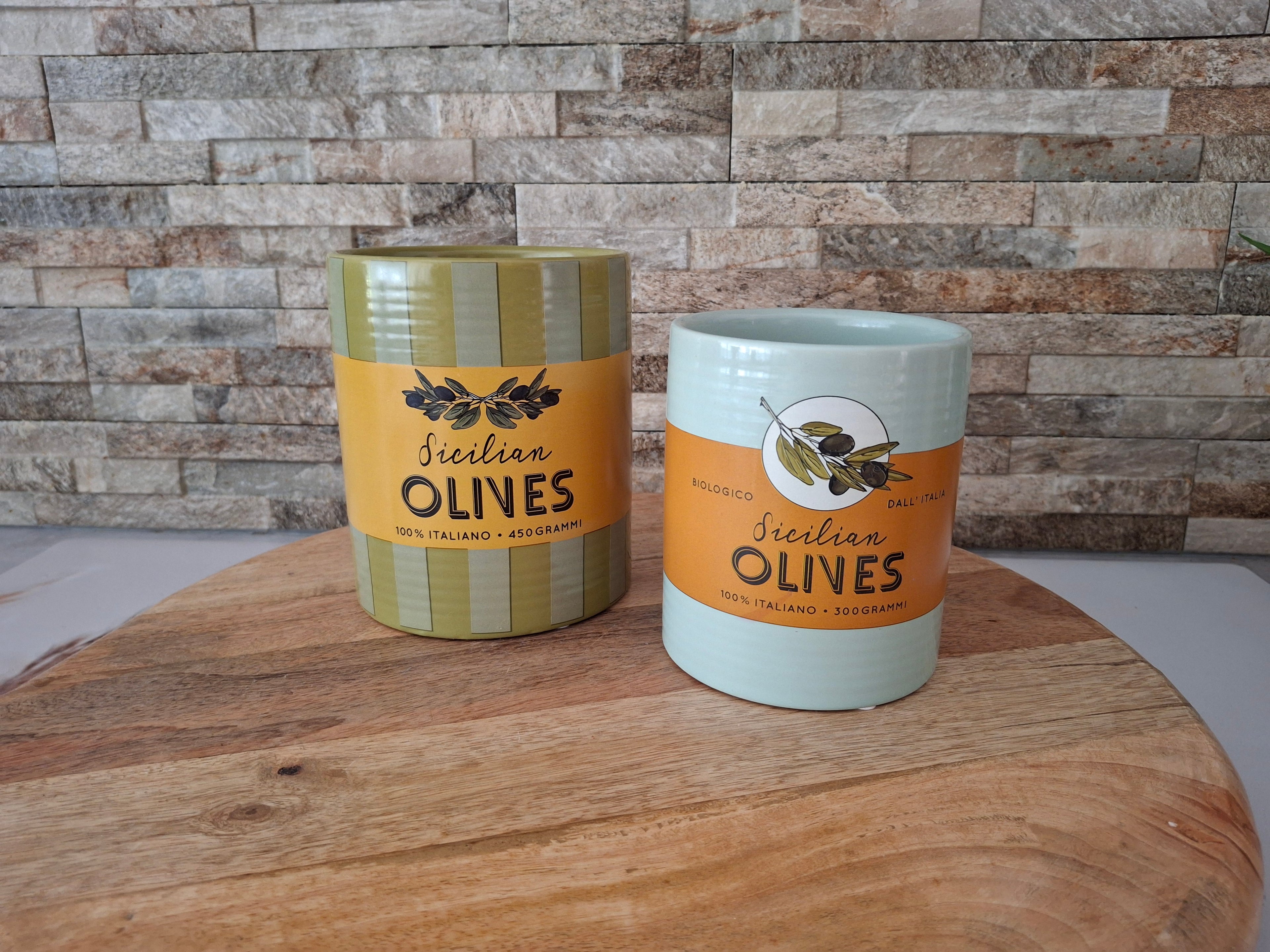 Pot Olives blauw Ø 11 cm, 14 cm hoog