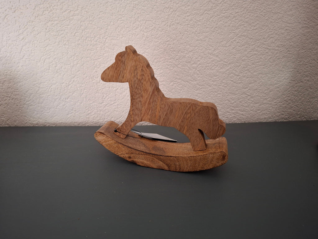 Mars&More Hobbelpaard hout, 17 x 14 cm.