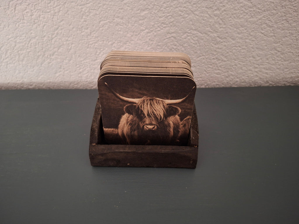 Houten bakje voor onderzetters