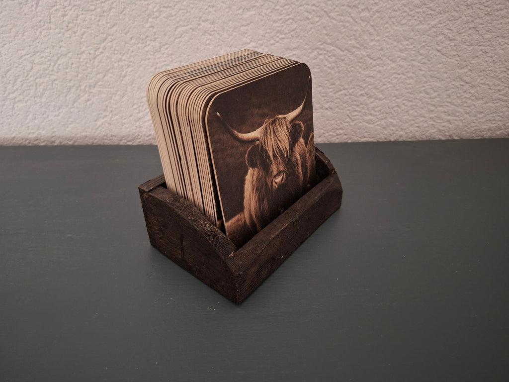 Houten bakje voor onderzetters