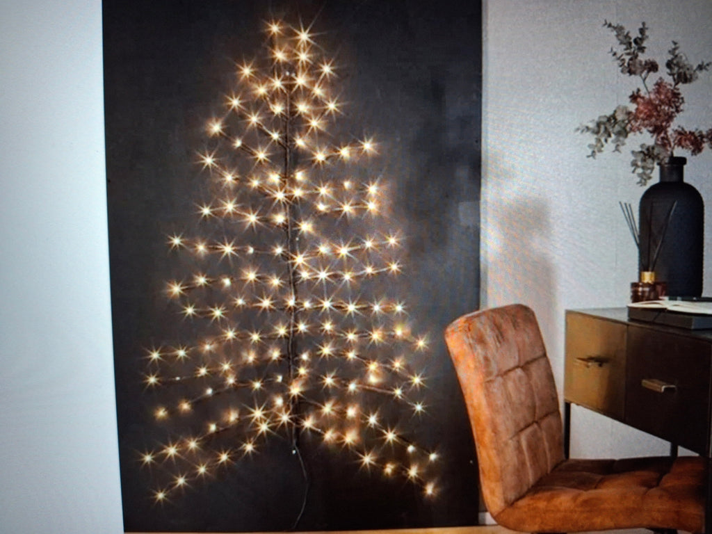 Countryfield Wall Hanging Christmas Tree, 100 x 120 cm, 136 led