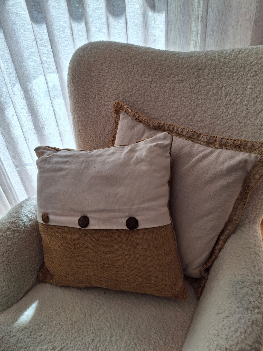 Set 2 kussens Cute Dutch lichtroze, 45 x 45 cm.