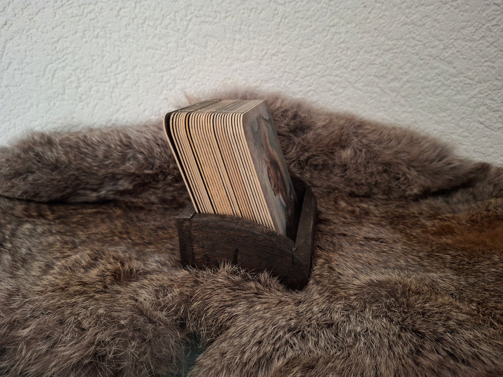 Houten bakje voor onderzetters