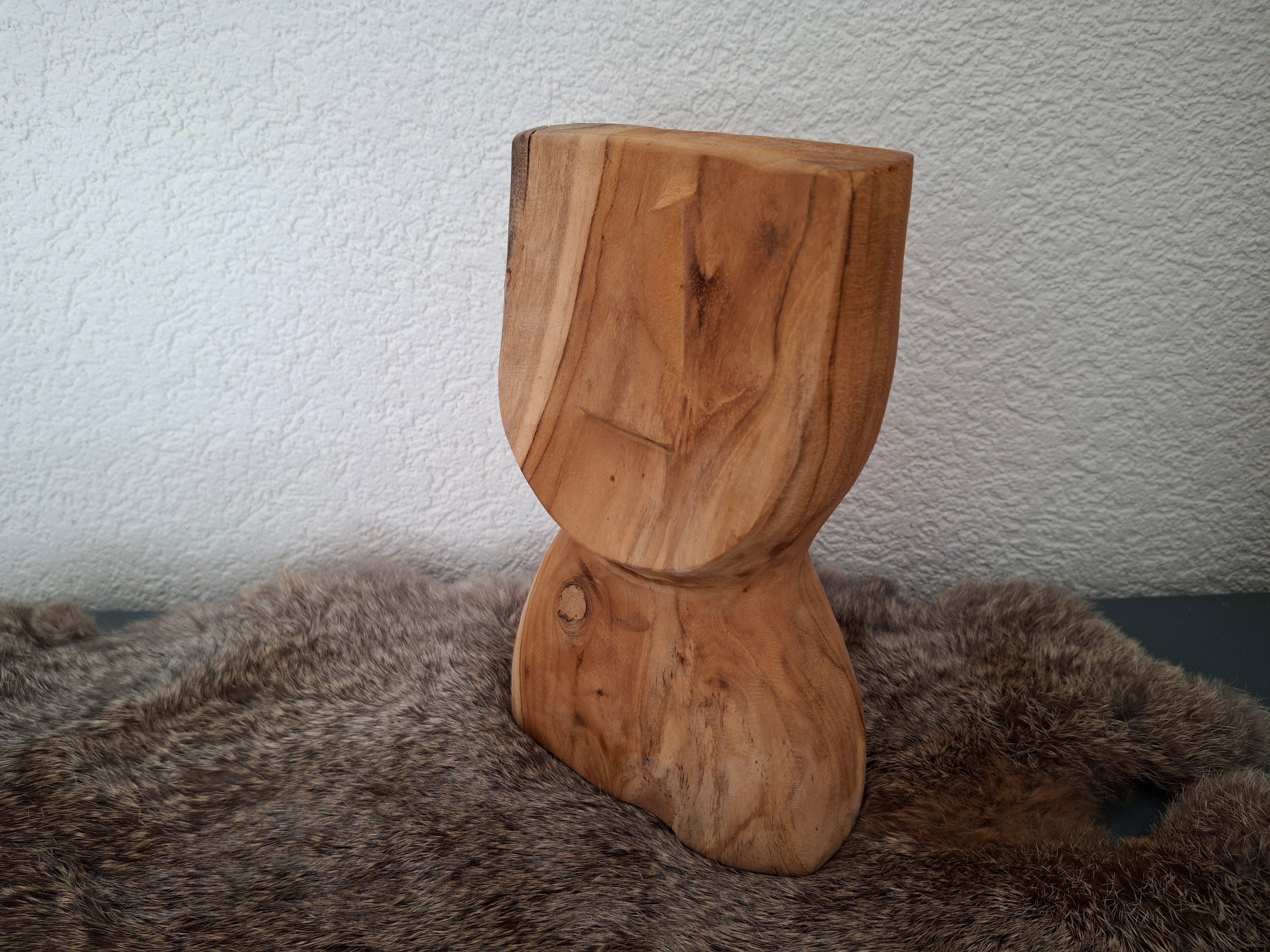 Sculpture Face hout, hoogte 20 cm.