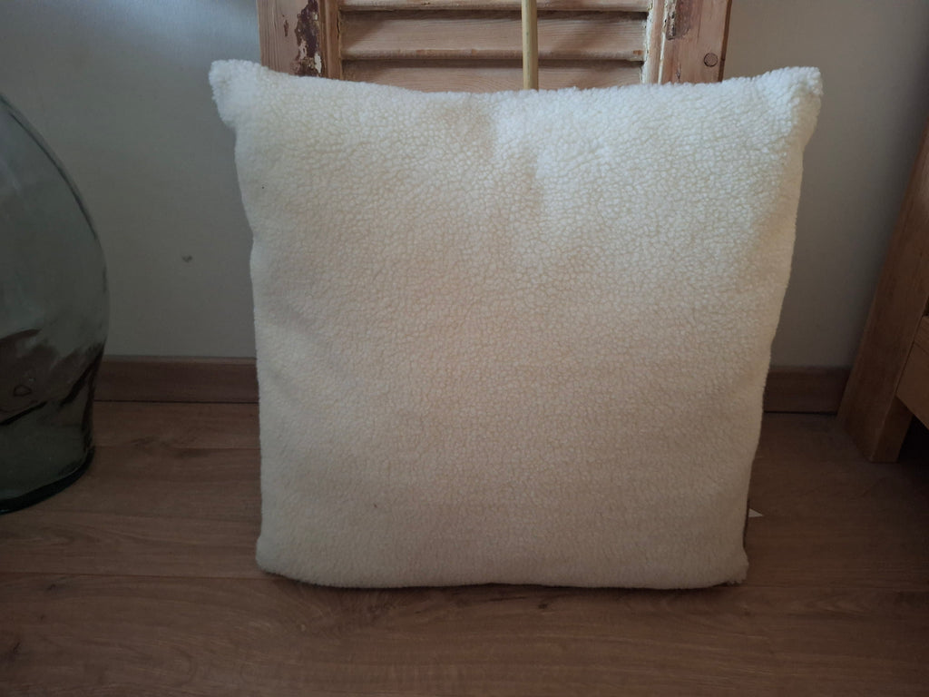Kussen Teddy/beige 45 x 45 cm
