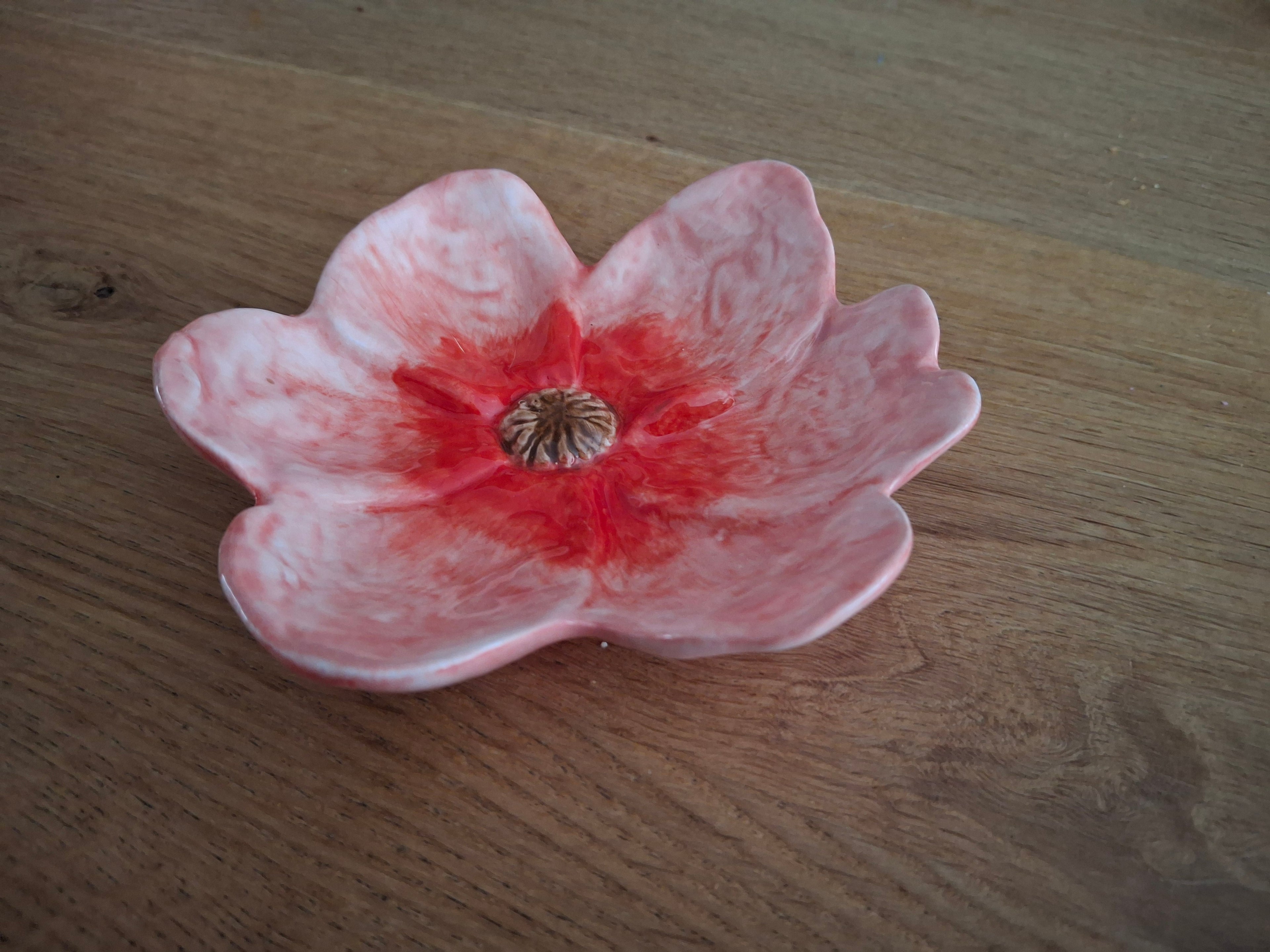 jolipa deco plat bloemen roze
