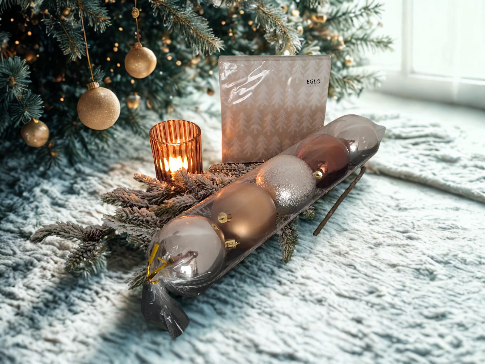 Kerstballen 5 stuks Ø 8 cm