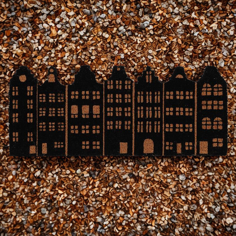 Esschert Design deurmat kokos Grachtenpanden, 75 x 31 cm