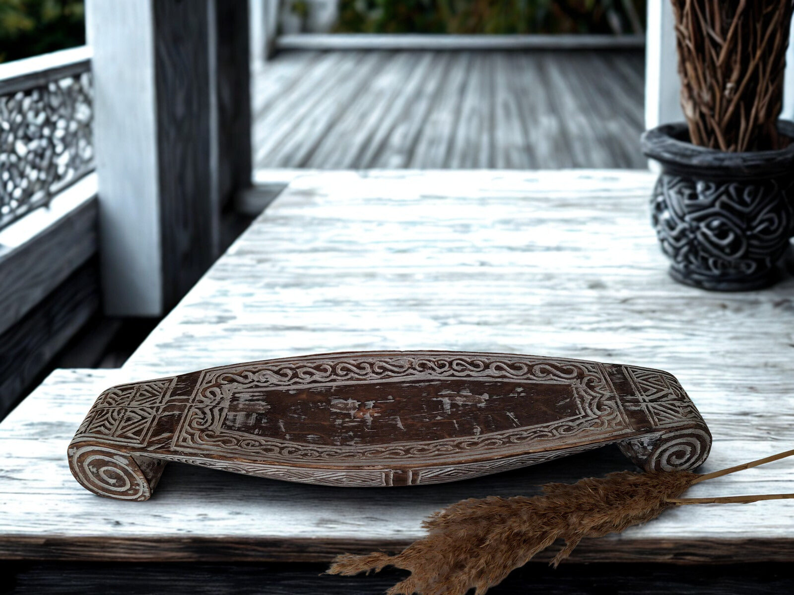 Carving schaal, 60 cm.