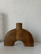 Kandelaar Boog Hout, 21 x 5 x 28 cm