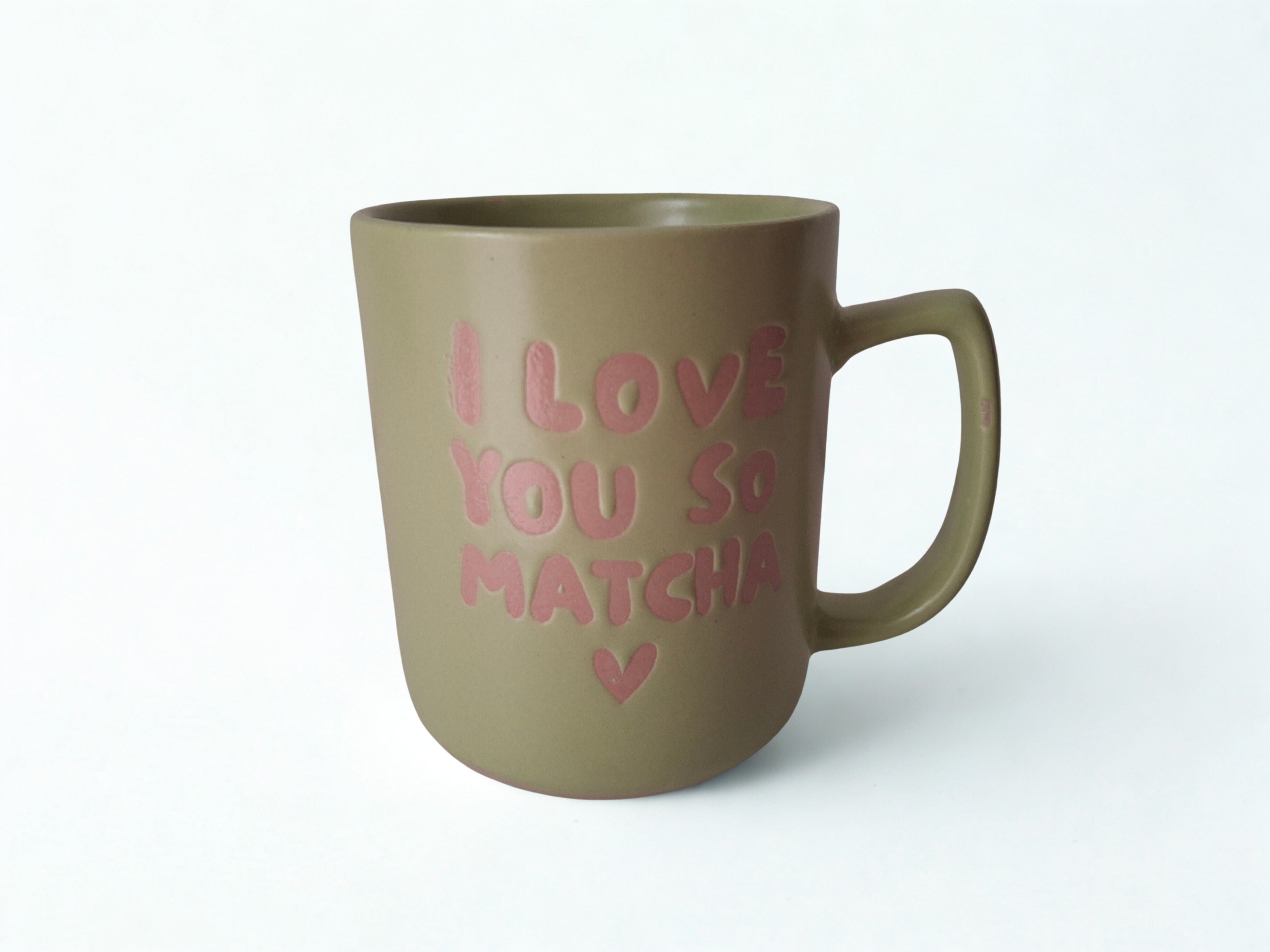 Mok I love you so matcha groen