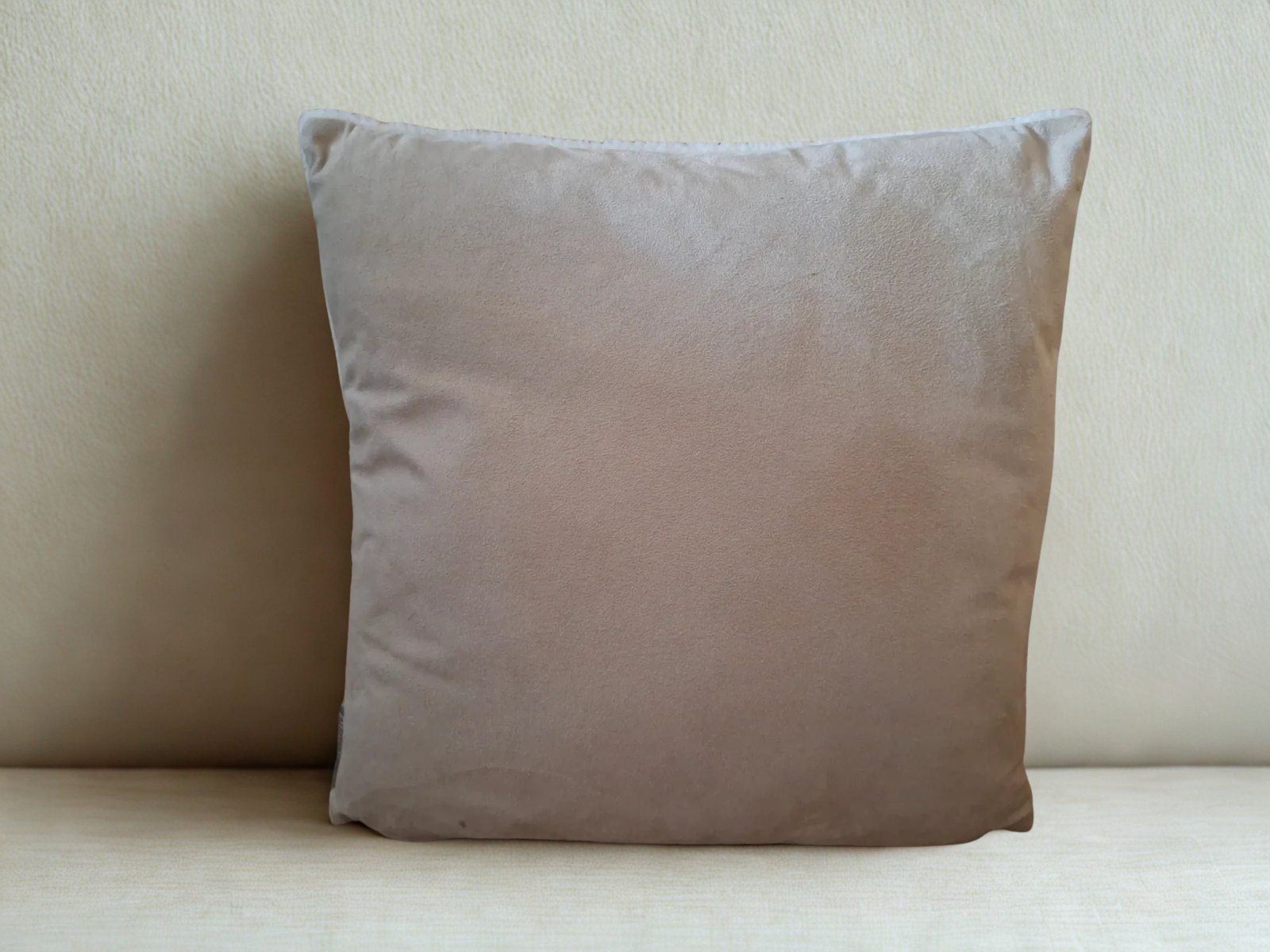 Kussen Teddy/beige 45 x 45 cm