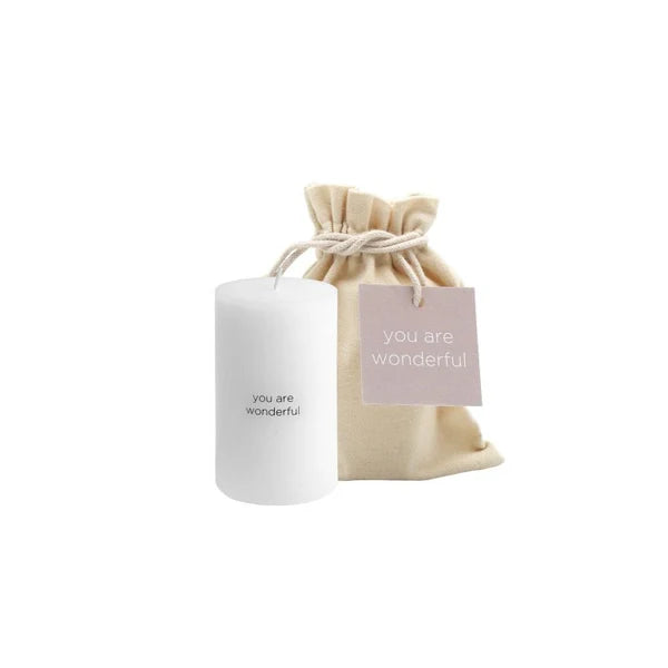 Leeff Pillar Candle Giftbag You are wonderful