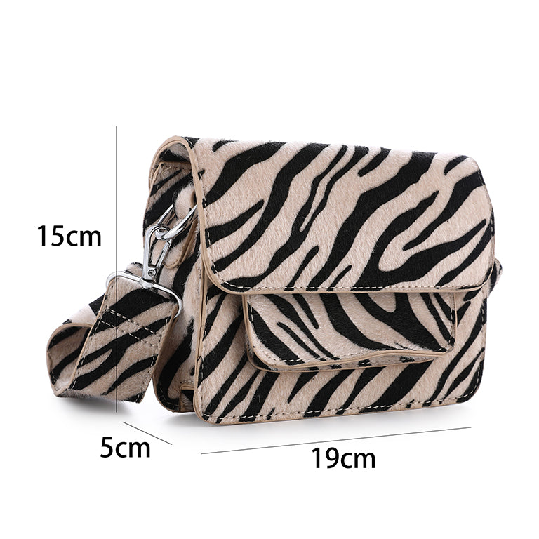 Dierenprint schouder tas - zebra