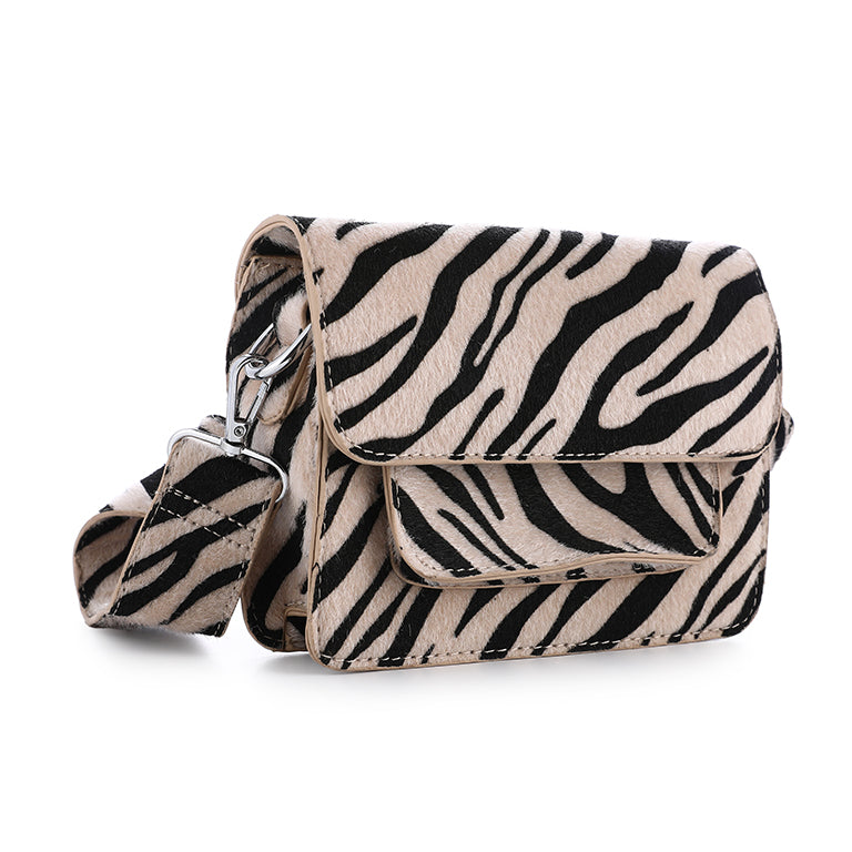 Dierenprint schouder tas - zebra