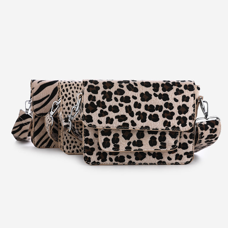 Dierenprint schouder tas - zebra