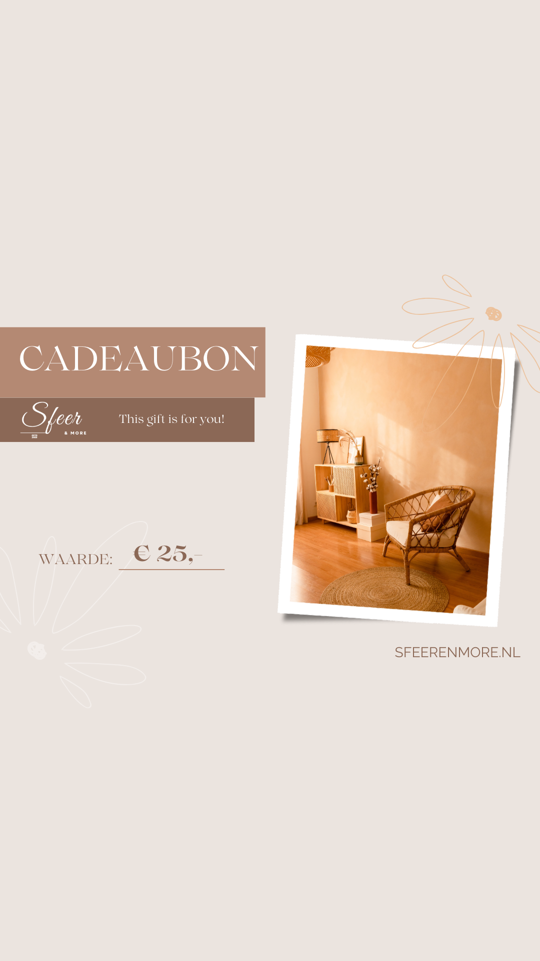 Sfeer en more E-cadeaubon € 25,-