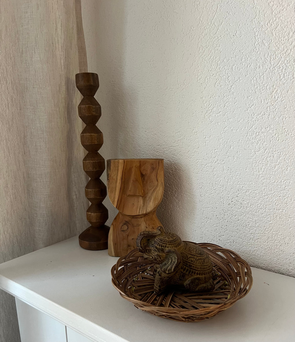 Sculpture Face hout, hoogte 20 cm.