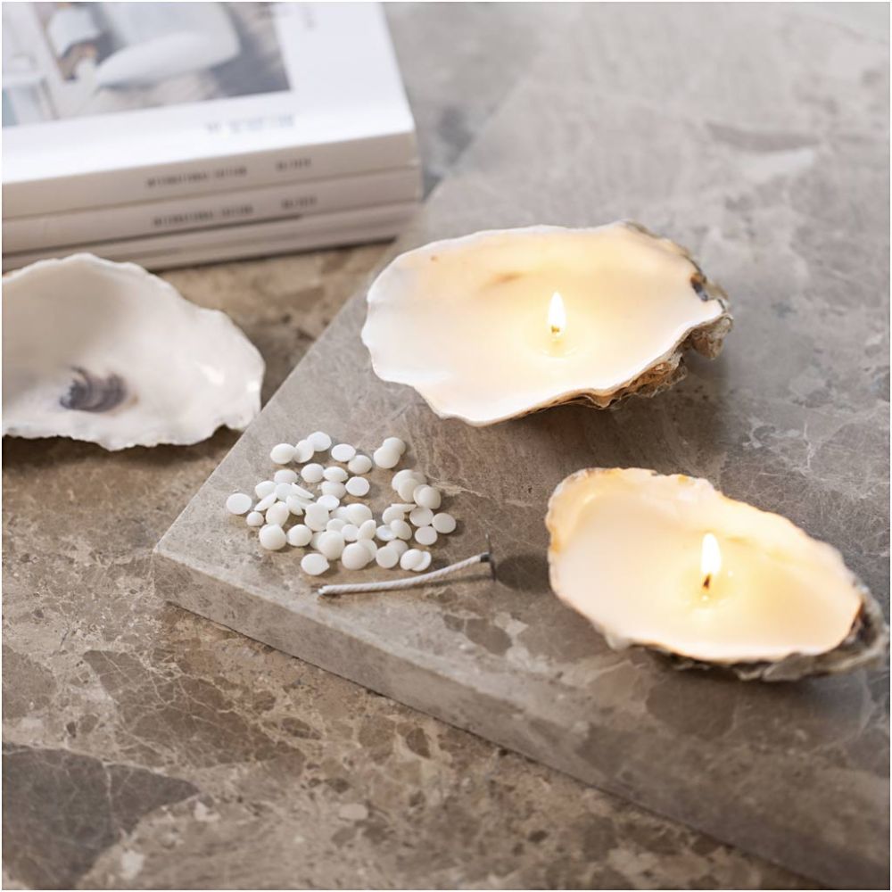 Hobbyset kaarsen maken oesterschelpen