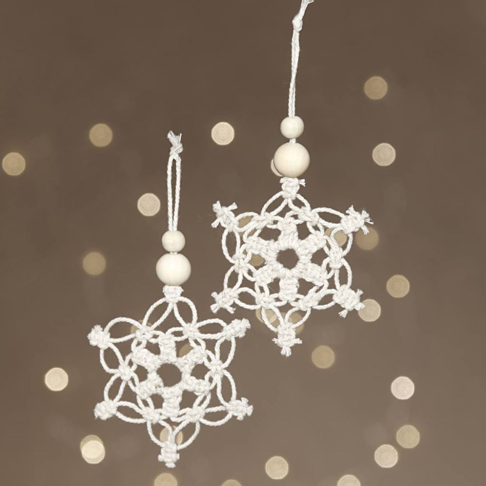 Hobbyset sneeuwvlok macramé