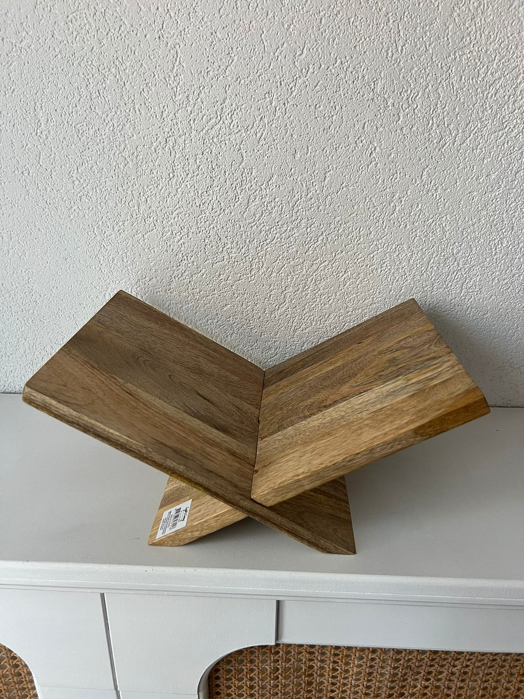 Boekenstandaard Light & Living hout, 36 x 25 x 15.5 cm
