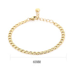 Fijne schakel armband - goud