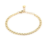 Fijne schakel armband - goud