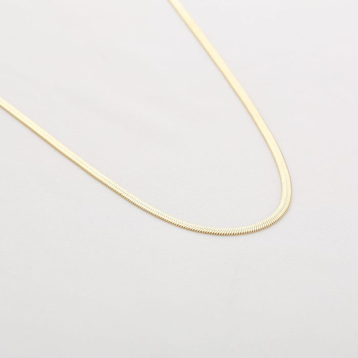 Platte ketting - goud