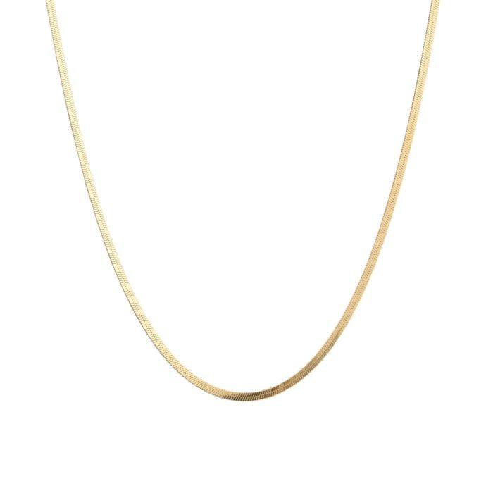 Platte ketting - goud