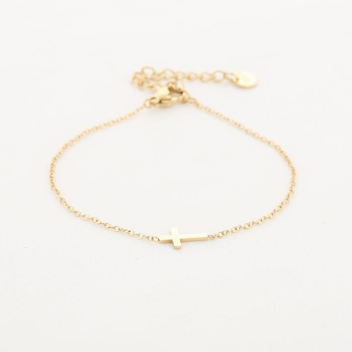 Armband kruis - goud