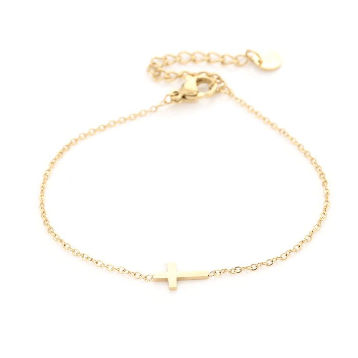 Armband kruis - goud
