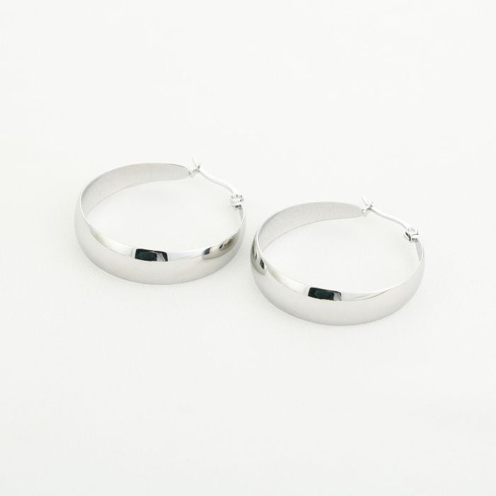 Flat hoops - zilver