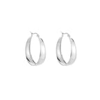 Flat hoops - zilver