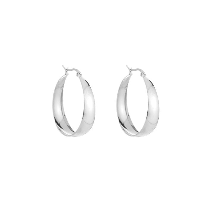 Flat hoops - zilver