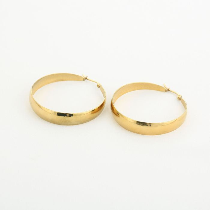 Flat hoops - goud