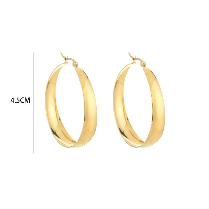 Flat hoops - goud