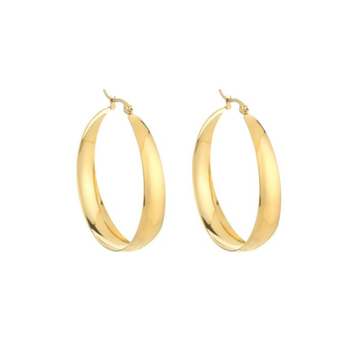 Flat hoops - goud