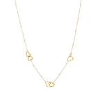 Ketting met hartjes - goud