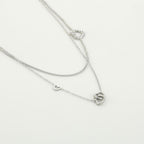 Ketting met hartjes - zilver
