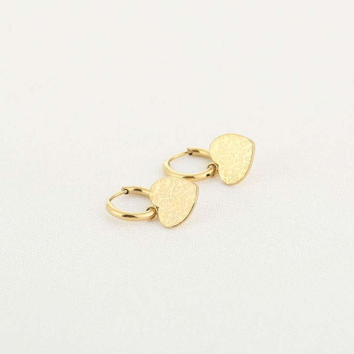 Hartjes oorbellen dier - goud