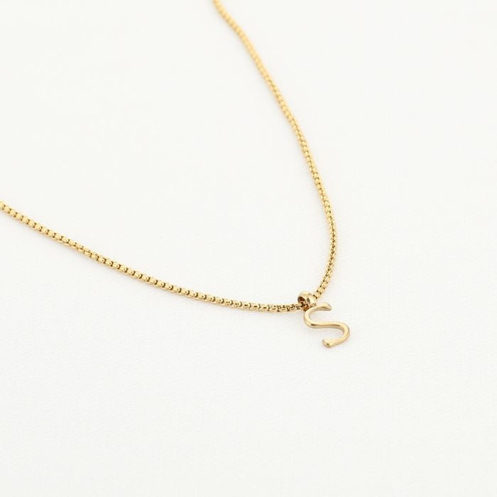 Initialen ketting S - goud