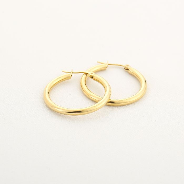 25mm basic hoops - goud