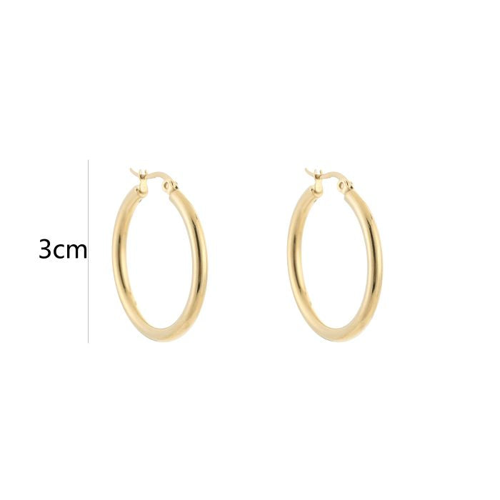 25mm basic hoops - goud