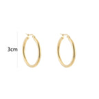 25mm basic hoops - goud