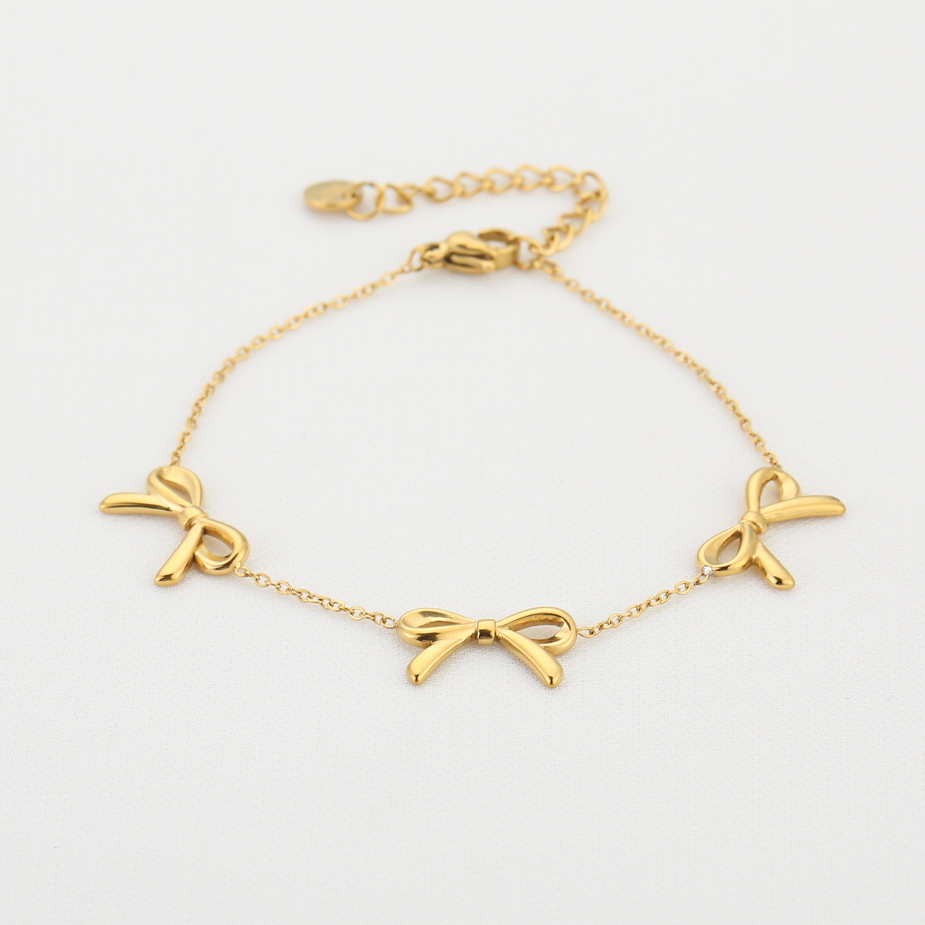 Strikjes armband - goud