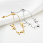 Strikjes armband - goud